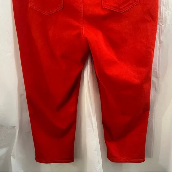 CHICO’S JEANS, Sz 2.5 / 14 / Lrg, Red So Slimming Girlfriend Slim Leg Ankle Crop - Picture 11 of 15